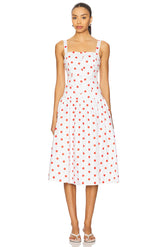 Red Dot Midi Dress