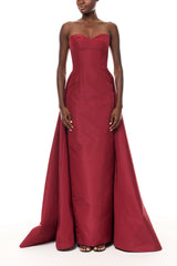 Strapless Column Gown With Train