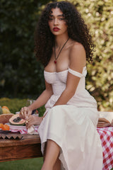 white broderie anglaise midi sundress