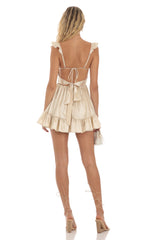 Fit and Flare Dress in Champagne