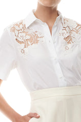 Cotton Poplin Lace Shirt