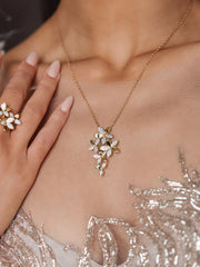 Wild Flower Yellow Gold Pendant Necklace