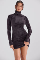 charcoal chenille mini dress