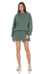 Fleece Jumper in Hunter