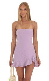 Ruffle Dress in Purple