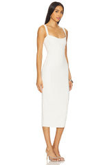 Scuba Crystal Sweetheart Midi Dress