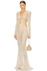 Talia Desert Crochet Gown