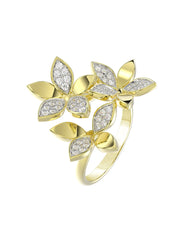 Wild Flower Yellow Gold Ring