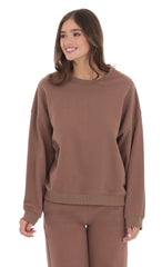 Fleece Jumper in Brown
