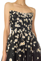 Daisy Embroidered Tulle Dress