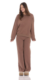 Fleece Jumper in Brown