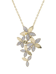 Wild Flower Yellow Gold Pendant Necklace