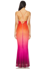 Cosima Ombre Mesh Maxi Dress