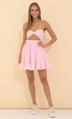 Baby Doll Dress in Polkadot Pink