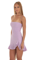 Ruffle Dress in Purple