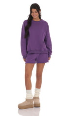 Fleece Jumper in Purple