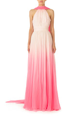 Hibiscus Ombre Chiffon Gown