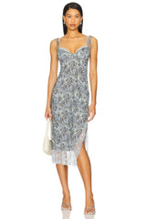 x Intimately Fp Party Crasher Midi Slip Dress In Seafoam Combo