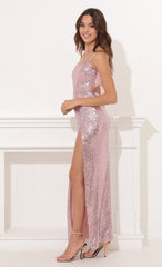 Sequin Luxe Maxi in Pink