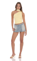 Scarf Halter Top in Yellow