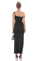 Twist Off Should Maxi Dress in Black