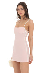 Outline Bodycon Dress in Pink