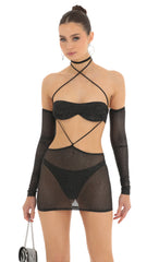 Foil Mesh Cutout Set and Sleeves in Black