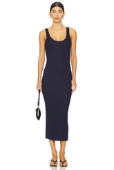 Stretch Silk Knit Maxi Tank Dress