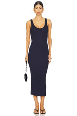 Stretch Silk Knit Maxi Tank Dress