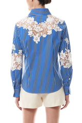 Lace Detailed Button Front Shirt
