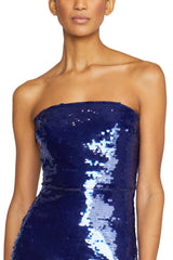 Strapless Sequin Column Gown