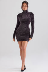charcoal chenille mini dress