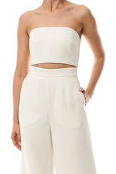Silk White Strapless Bandeau