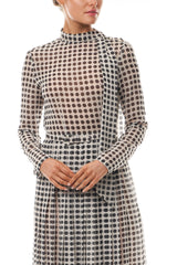 Scarf Neck Pleated Day Dress