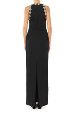 Sleeveless Jewel Neck Gown