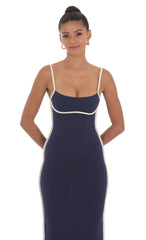 Outline Maxi Dress in Navy