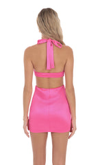 Cutout Bodycon Dress in Hot Pink