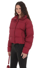 Puffer Jacket in Deep Red
