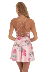 Butterfly Mini Dress in Pink
