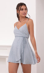 A-Line Dress in Blue-Grey