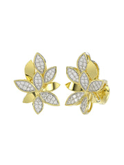 Wild Flower Yellow Gold Earrings