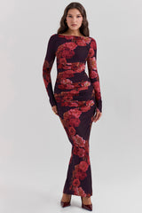 romantic floral maxi dress