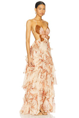 Sunset Butterfly Maxi Dress
