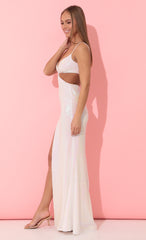 Maxi In White Sequin