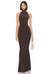 Halter Turtle Fishtail Gown