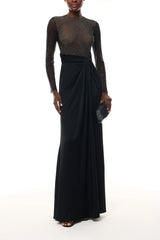 Noir Long Sleeve Hotfix Gown