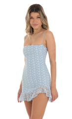 Ruffle Dress in Sky Blue