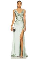 x REVOLVE Drape Satin Gown
