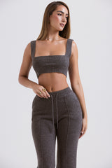 charcoal cashmere blend bralette