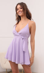 A-Line Dress in Purple